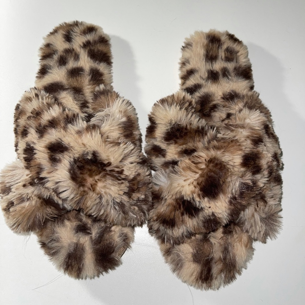 Cheetah slippers